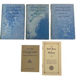 Complete Volumes Introduction To Freemasonry 3 By Carl H. Claudy By-laws Masonry